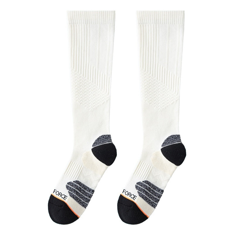 Womens Athletic Calf-length Socks High-top Slimming And Sweat-wicking