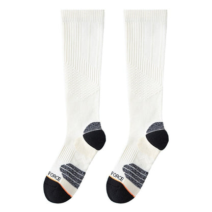 Womens Athletic Calf-length Socks High-top Slimming And Sweat-wicking