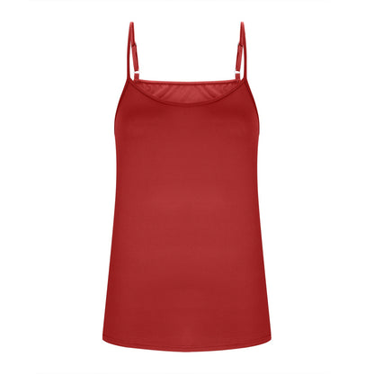 2025 Cross-border Europe And America Amazon New Summer Women's Milk Silk V-neck Adjustable Thin Shoulder Strap Vest Women
