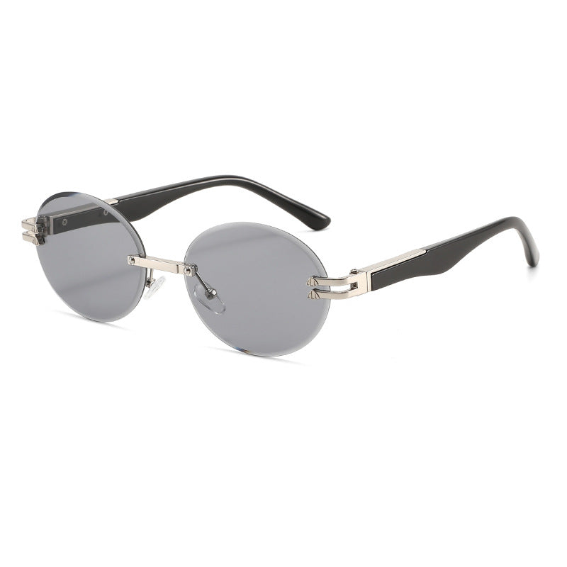Fashionable Oval Frameless Y2K Sunglasses