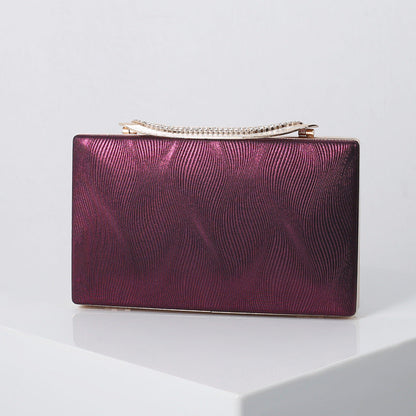 Dinner Party Fashion One-shoulder Clutch Dress All-match Small Square Bag