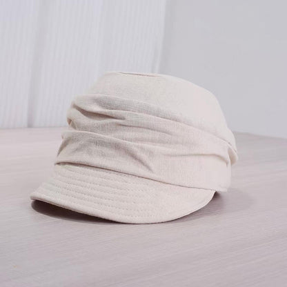 Korean-style Japanese Retro Pleated Soft-top Equestrian Hat For Spring And Summer, Breathable And Versatile, Painter's Hat, Casual Baseball Cap