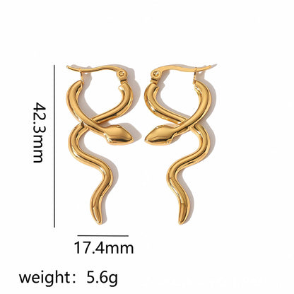 Serpentine Titanium Steel Ear Clip