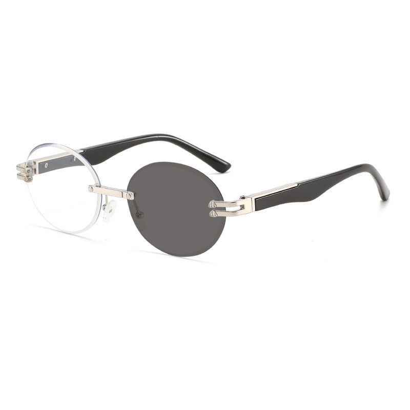 Fashionable Oval Frameless Y2K Sunglasses