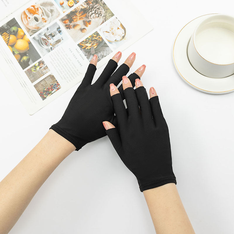 Multifunctional Half-Finger Sun-Protective Nail Art Gloves For Women