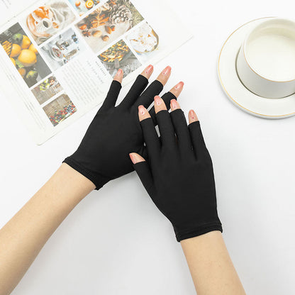 Multifunctional Half-Finger Sun-Protective Nail Art Gloves For Women