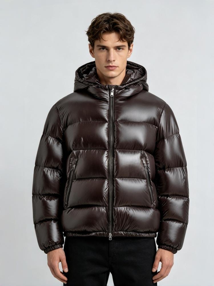Mens Hooded Cotton Padded Jacket Casual And Warm European American Style Outerwear