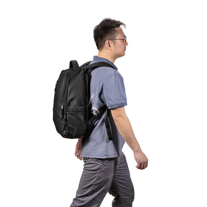 Black Technology Ice Cooling Backpack With USB Powerful Airflow Circulation For 18L Large Capacity Travel Commute Business Trip Men's Essential Breathable Mesh Anti-Sweat Multi-Compartment Storage