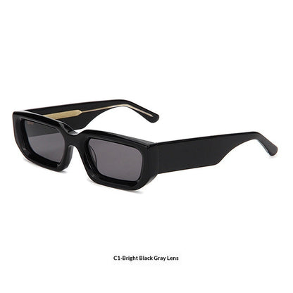 New Trendy European And American-style Sunglasses With A Square Frame And Wide Temple Arms
