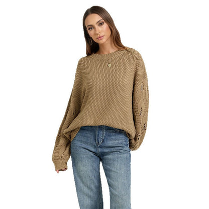 Arrival Womens Solid-color Pullover Sweater