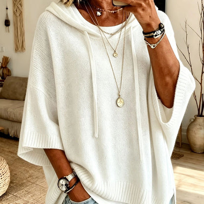 New Knitted Hooded Drawstring Sweater Sweatshirt Knit Outerwear For European And American Women For Amazon Independent Site 2026