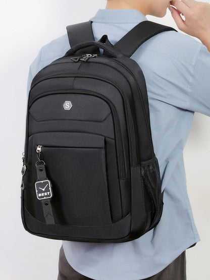 New Cross-border High-end Men's Backpack With Large Capacity, Business Computer Backpack, Travel Student Bag, And Logo Printable