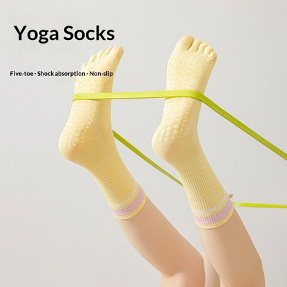 SpringSummer Five-Finger Socks For Yoga And Pilates In Bright Colors For Women