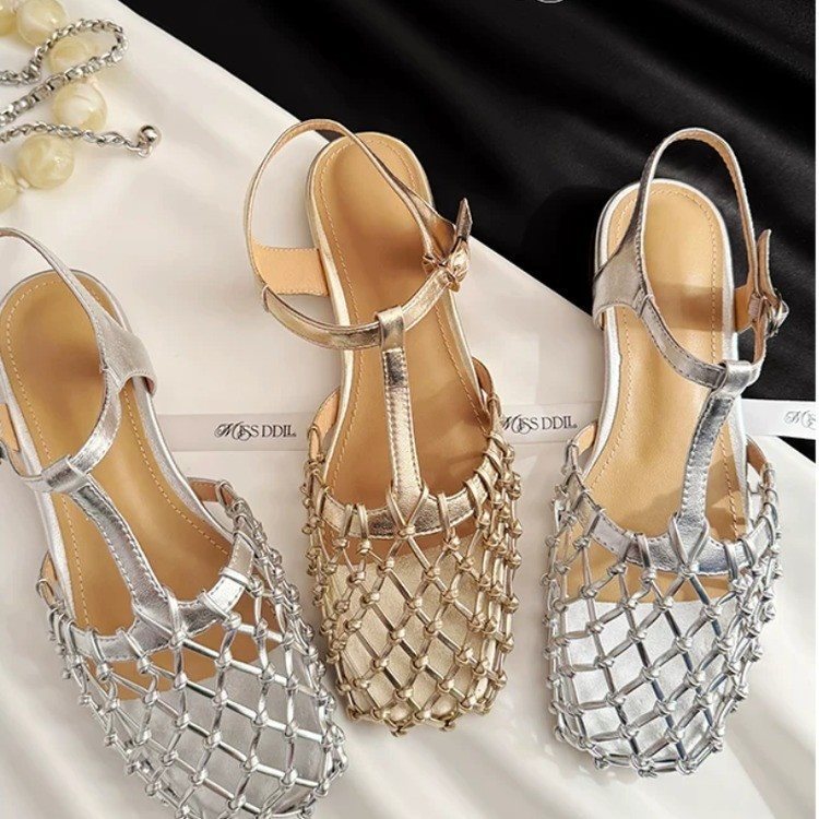 Niche-design Bag Roman Shoes Sandals Mesh Upper