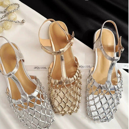 Niche-design Bag Roman Shoes Sandals Mesh Upper