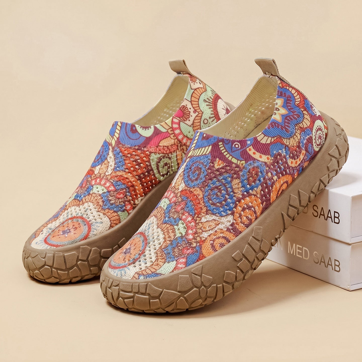 Womens Breathable Versatile Round-toe Flats