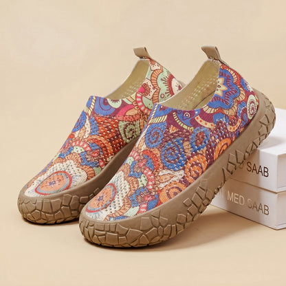 Womens Breathable Versatile Round-toe Flats