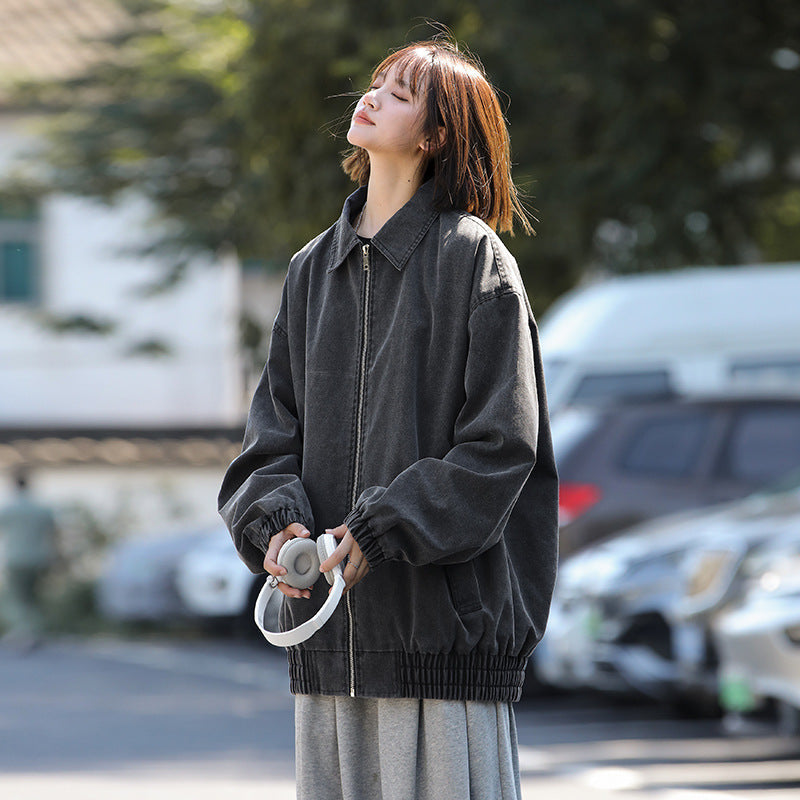 Retro Washed Jacket For Men And Women
