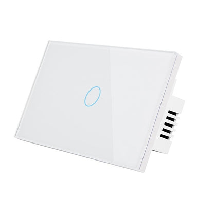 Smart RF Touch Light Switch (2-Gang) – Glass Panel Wall Switch with Remote/App Control