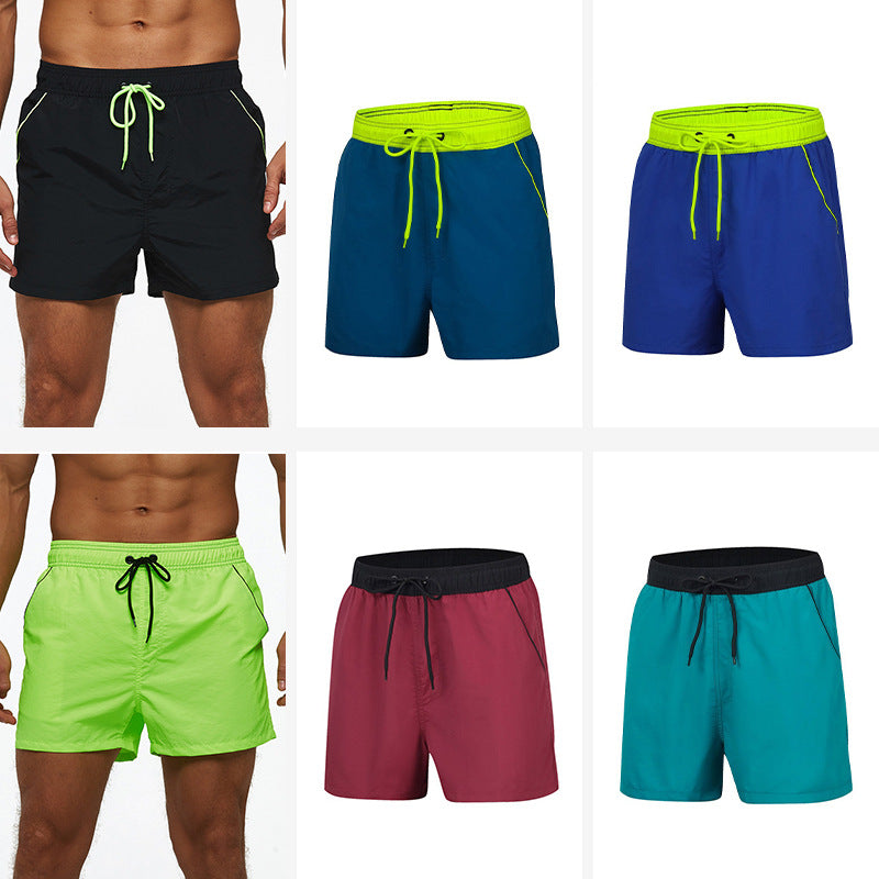 Men's Sports Shorts Fifth Pants Waterproof Quick Drying Breathable Lined Anti Exposure Double Layer Shorts