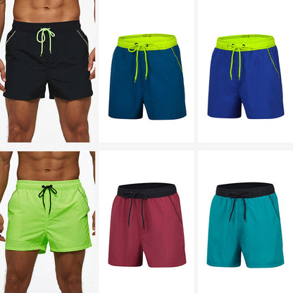 Men's Sports Shorts Fifth Pants Waterproof Quick Drying Breathable Lined Anti Exposure Double Layer Shorts