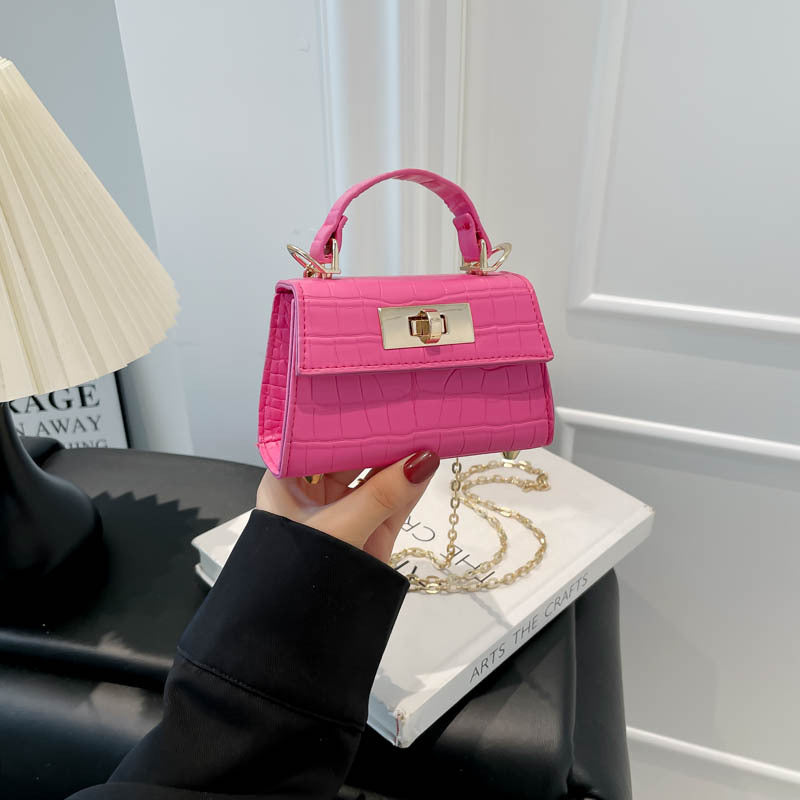 Casual Small Square Handbag With Shoulder Strap