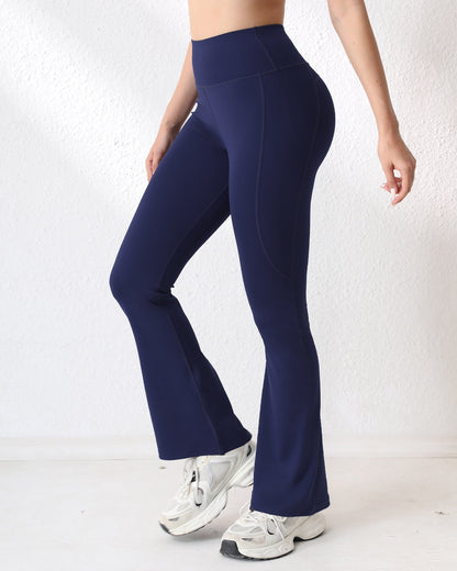 25 New Hip-Lifting Flared Yoga Pants Outdoor Wide-Leg Fitness Pants Naked-Feel Casual Slimming Sports Flared Pants