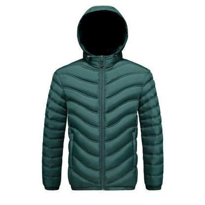 Mens Fleece-lined Cotton-padded Coat