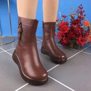 British Style Retro Middle Flat Boots