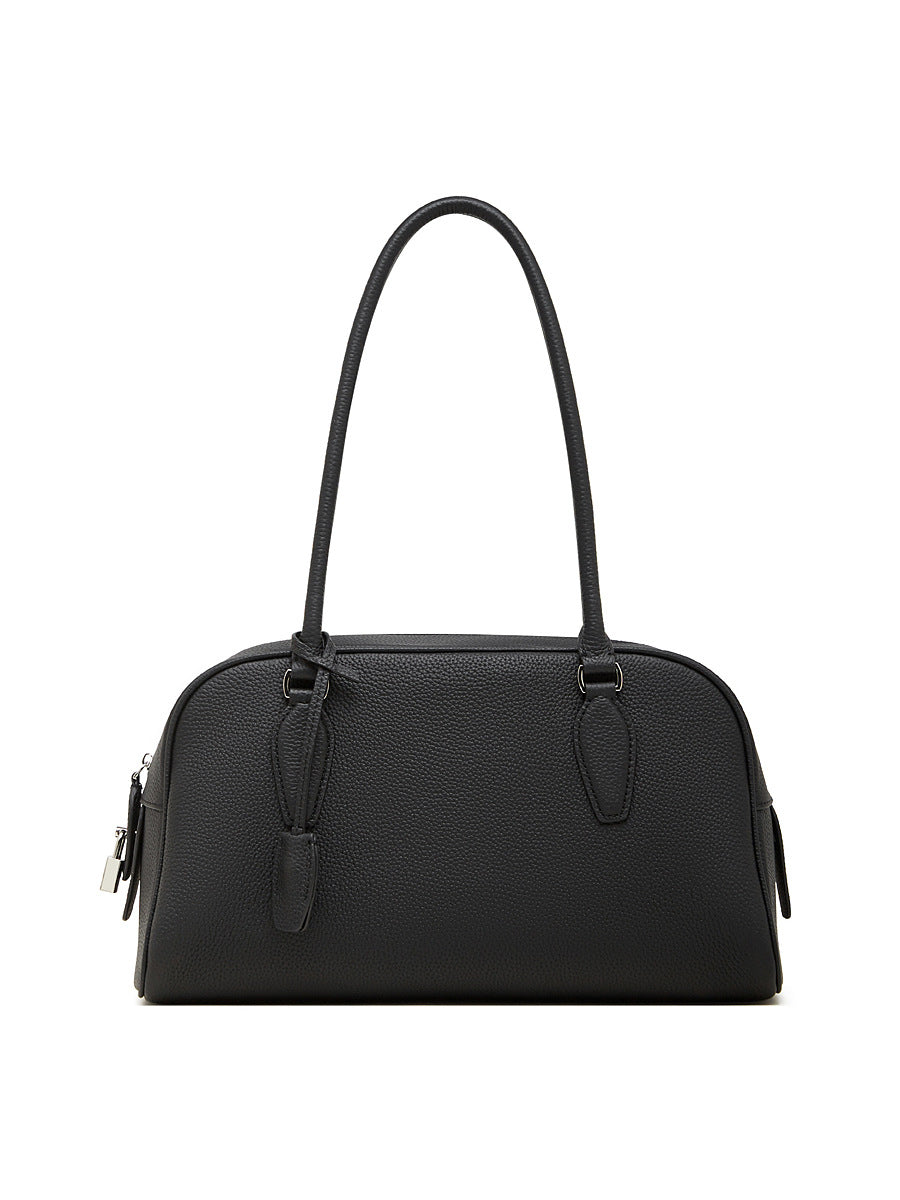 Leather Niche Shoulder Bag With A Long Handle