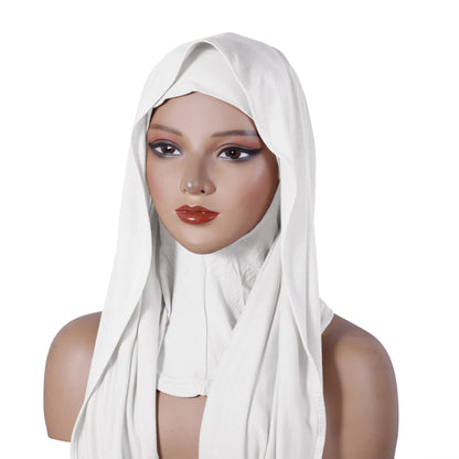 Modal Multi-color Breathable Neck Warmer Highly Elastic Base-layer Hooded Long Scarf Set