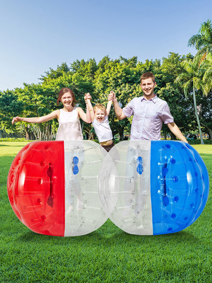 VEVOR 2 Pack 1.5m Bumper Bubble Soccer Balls Blue Red for Kids Adults Body Zorb Ball Dia 5FT