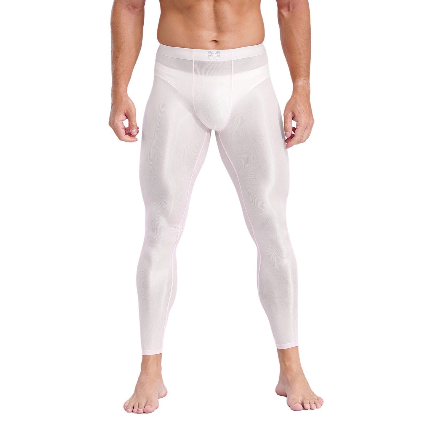 Ice Silk Nude Feel Yoga Pants Thin Men's Long Johns