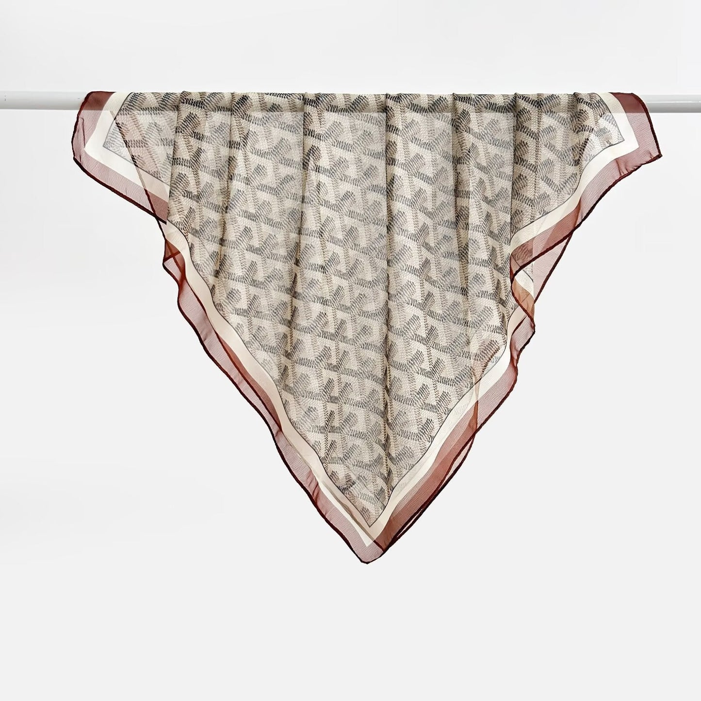 Versatile Printed Thin Square Scarf