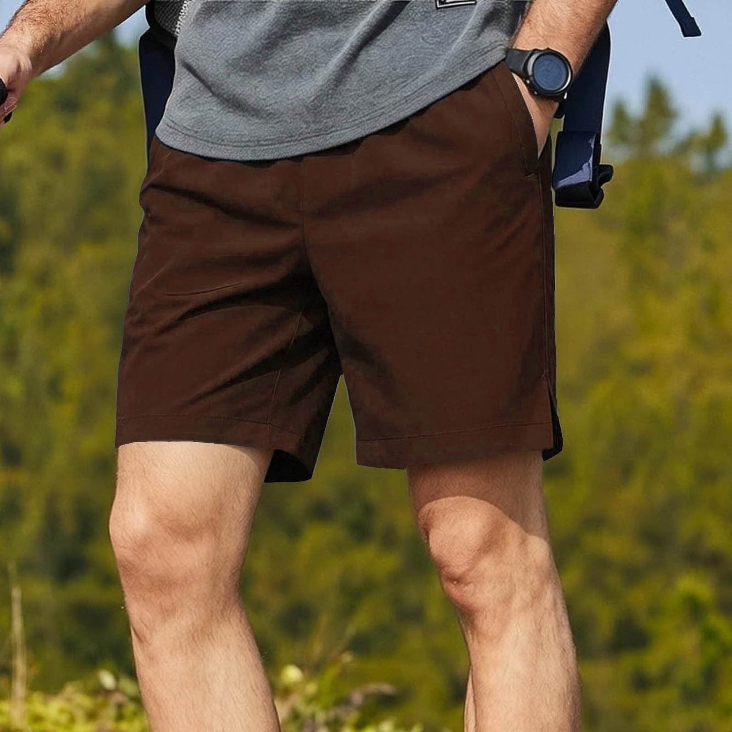 Plus-Size Summer Thin Cool Sweat-Absorbent Quick-Dry Shorts, Casual Outdoor Sports Versatile Shorts For Big And Tall Individuals