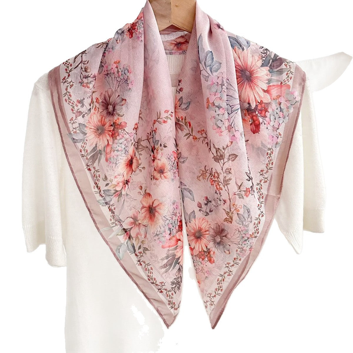 New Breathable Versatile Silk Chiffon Scarf For Women, Also Usable As A Shawl