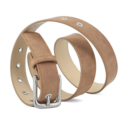 Matte-texture Wear-resistant Pin-buckle Womens Belt