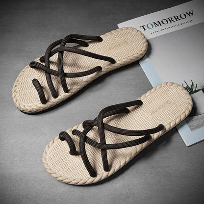 Personalized Woven Casual Outdoor Non-slip Flip-flops