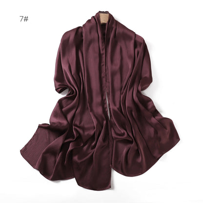 Solid-color Womens Summer Shawl Sunscreen Scarf