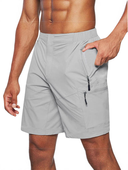 Men's Cargo Shorts  Large Size New Zipper Shorts Multi-flap Pocket Pants Mobile Phone Men's Shorts Quick-drying Fabric