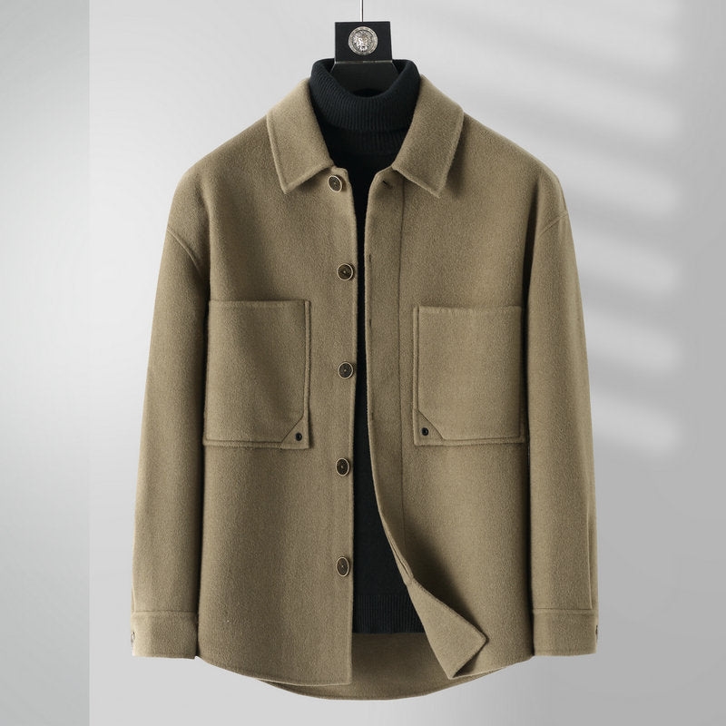 Trench Coat Shirt-style Wool Overcoatnon-cashmere
