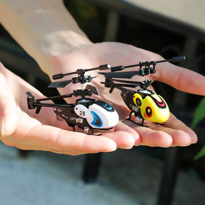 Mini Helicopter 35 Channel Crash-Resistant Remote Control  Pocket Fingertip Flyer Model Kids Toy Plane