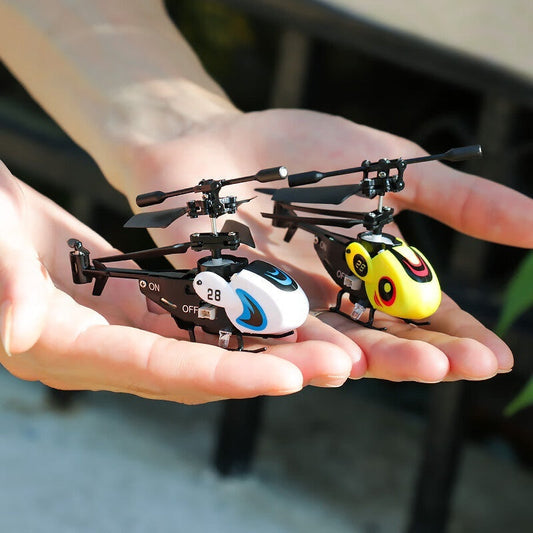 Mini Helicopter 35 Channel Crash-Resistant Remote Control  Pocket Fingertip Flyer Model Kids Toy Plane