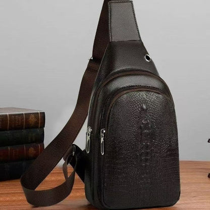 Crocodile-pattern Chest Trendy And Stylish Casual Crossbody Bag