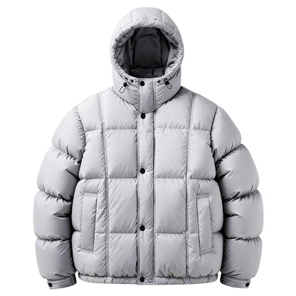 Men's Casual Loose-Fitting Hooded Down Jacket