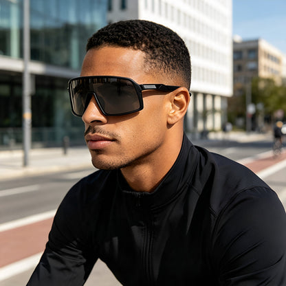 New Colorful Bicycle Windproof Cycling Sunglasses One-Piece Women's Sunglasses European And American Fashion Sports Sunglasses
