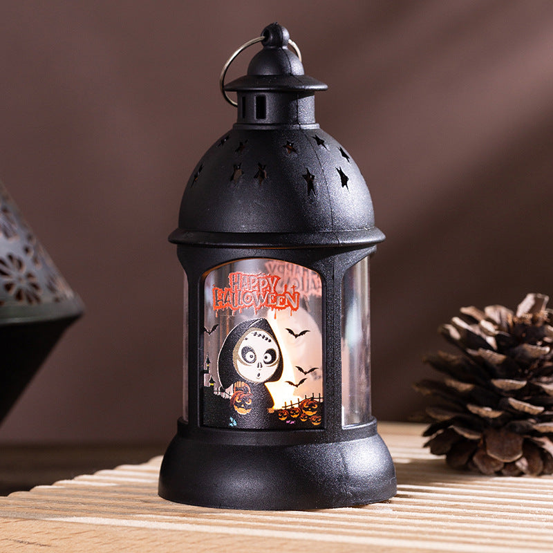 Halloween Decoration Pumpkin Lamp Portable Halloween Castle Wind Lamp Halloween Pendant Party Decoration Props