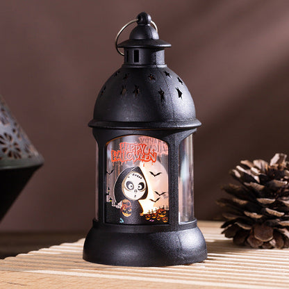 Halloween Decoration Pumpkin Lamp Portable Halloween Castle Wind Lamp Halloween Pendant Party Decoration Props