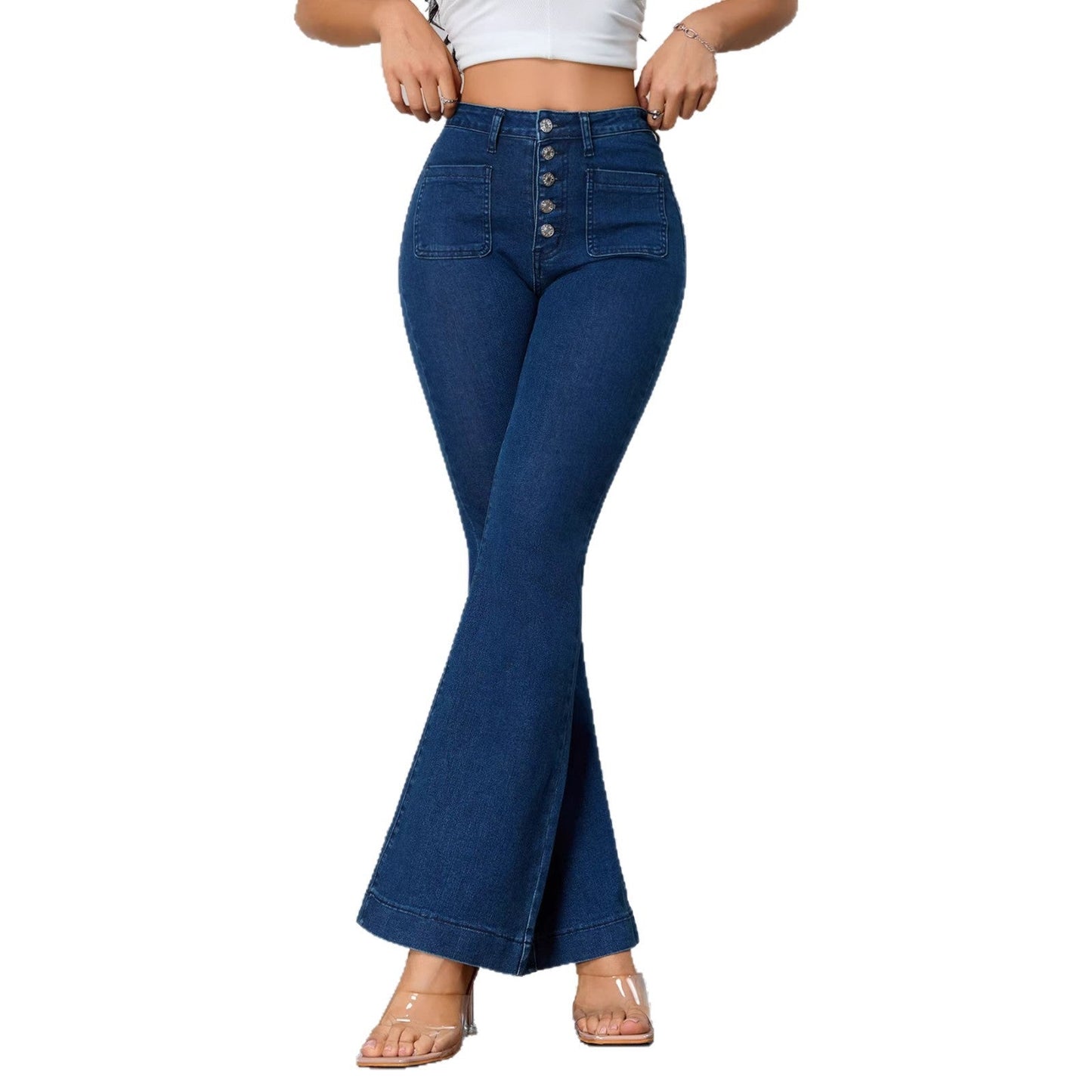 Womens Stretchy Loose-fit Slimming Jeans