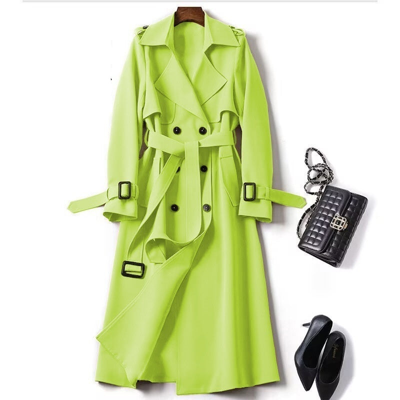 British-style Over-the-knee Coat Over-the-knee Outerwear